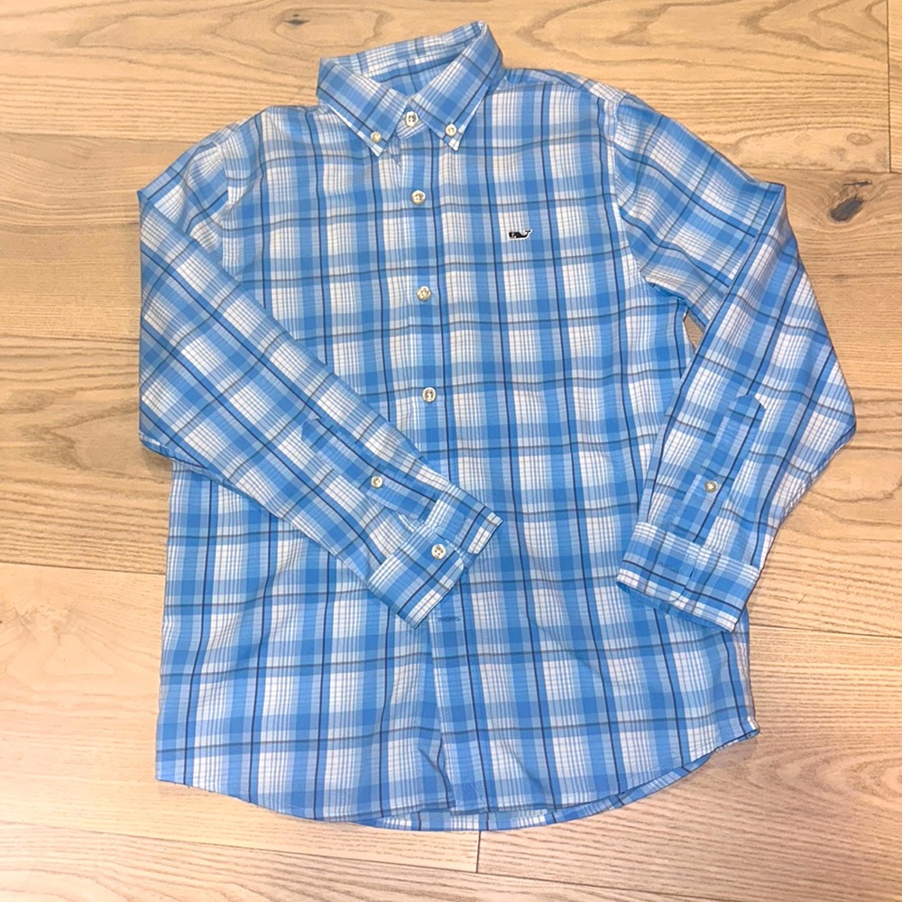 Vineyard Vines Boys Long sleeve lightweight performance shirt size Small (8-10)